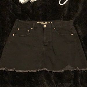 Black jean skirt